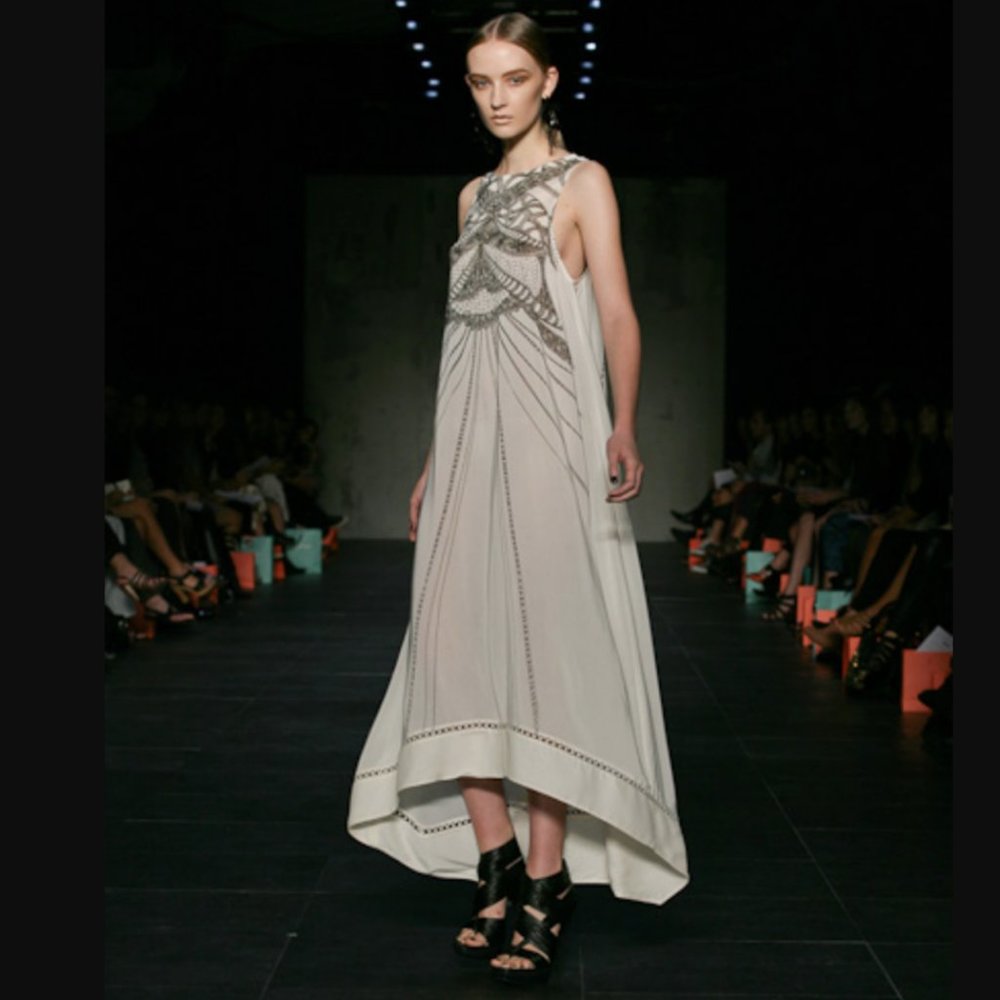 Manning Cartell Maxi dress McQueen-inspired Anthro
